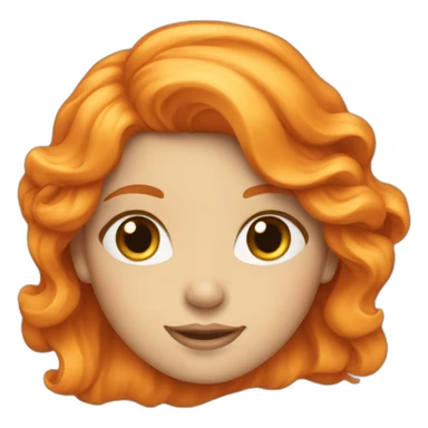 wavy-orange-hair-white-girl sticker