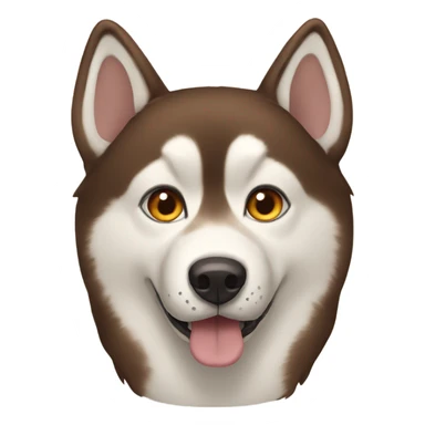 Brown husky sticker