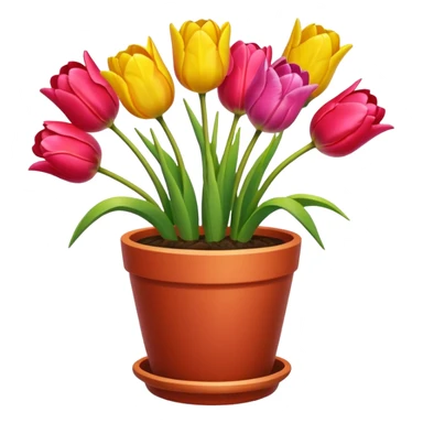 tulips pot sticker