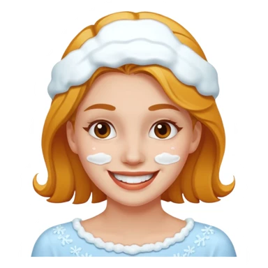 white icing on woman sticker