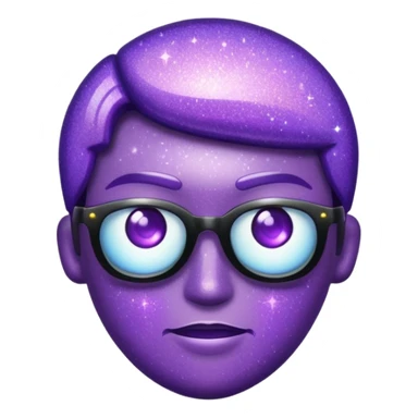 Purple Glitter Symbol of Manager sticker