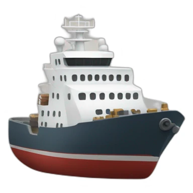 ship in harbor sticker