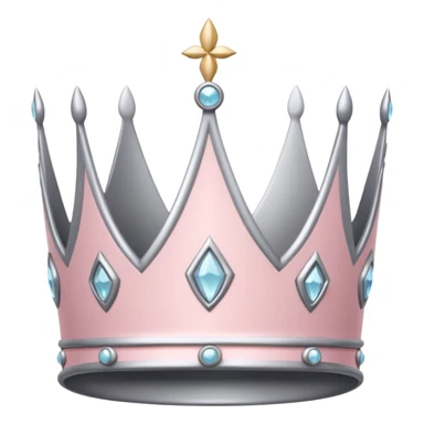 light pink and silver simple crown sticker