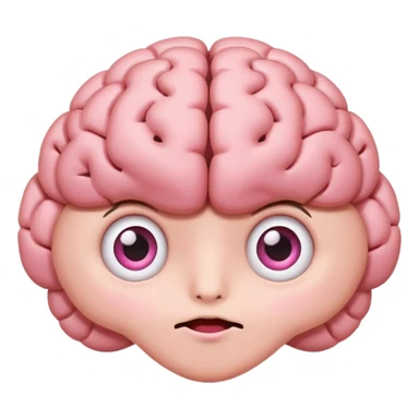 cute brain with only eyes sticker