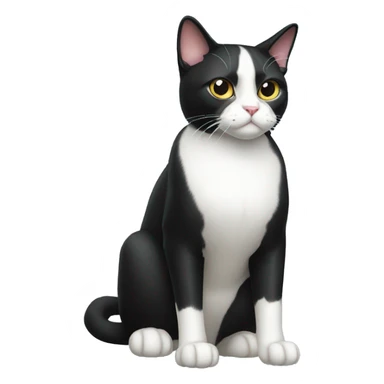 Tuxedo Cat Breed Full Body sticker