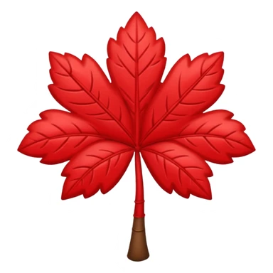 Un trébol de cinco hojas rojo sticker