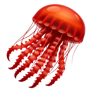 a red jellyfish  sticker