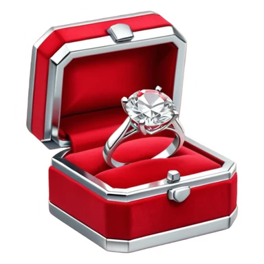 diamond jewelry ring in a red jewelry box sticker