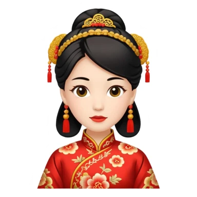 cara coqueta con disfraz chino sticker