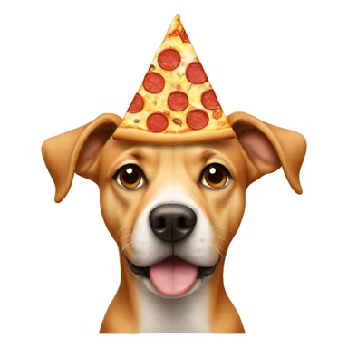 Dog with pizza hat sticker