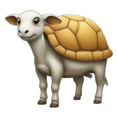 Tortue sur une vache sticker