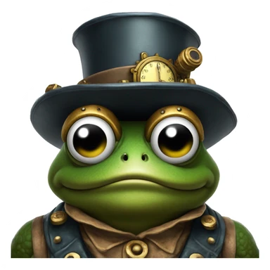 Steam punk toad from Mario brothers with pimples  sticker