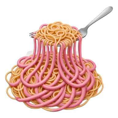pink spaghetti sticker
