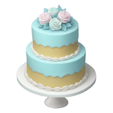 Three tier pastel blue cake sticker