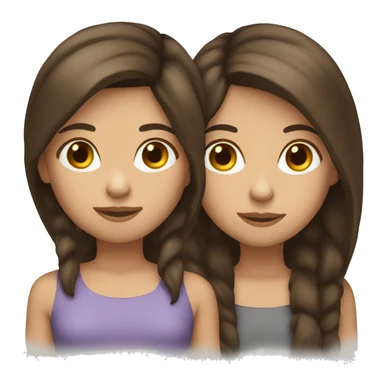 Three medium length brunette hair female friends sticker
