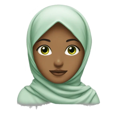 Hijabi Girl with Green eyes sticker