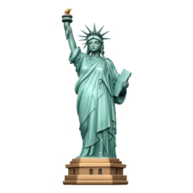 Ultra basic Statue of Liberty with minimal details sticker