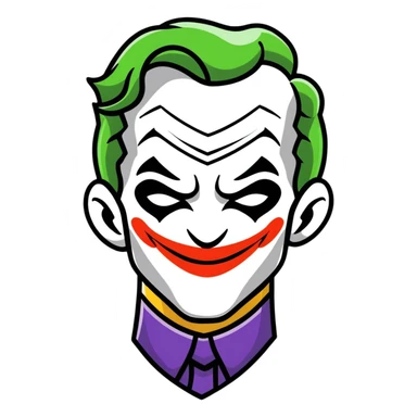 heart wearing joker makeup sticker