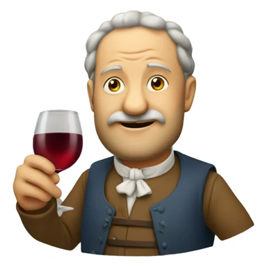 Zwerg mit wein sticker