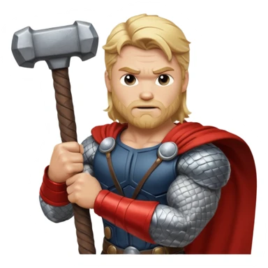 thor with hammer sticker