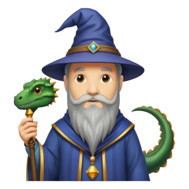 giant lizard with a wizard sticker