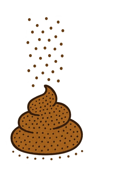 FECI DI ANIMALE A PALLINI CADONO DALL'ALTO sticker