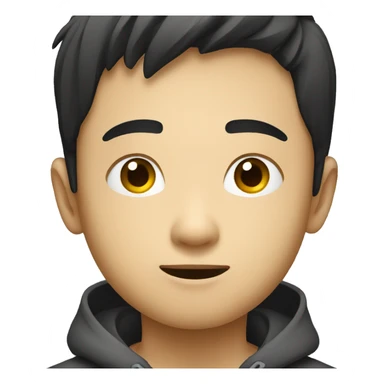 asian boy watching movie sticker