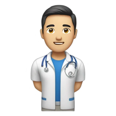 One asian man physical therapist sticker