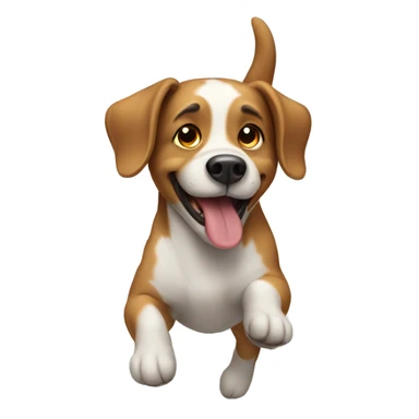 Dog in air sticker