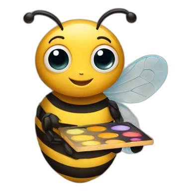 bee holding a palette sticker