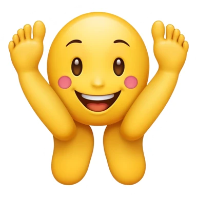 smiling emoji with toes  sticker