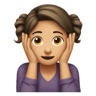 Emoji of a girl who had their hands covering their ears sticker