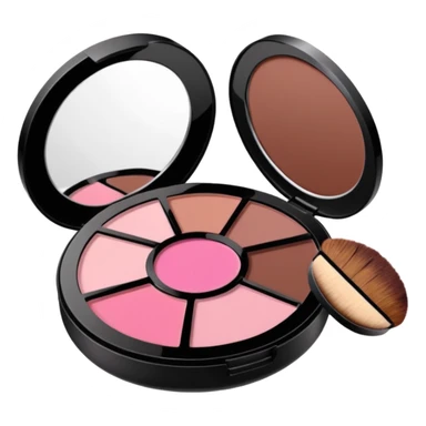 pink and brown makeup kit sticker