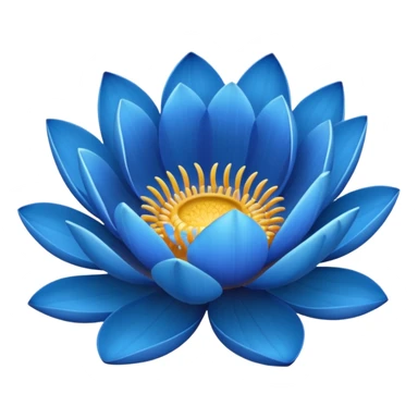Blue lotus emoji sticker