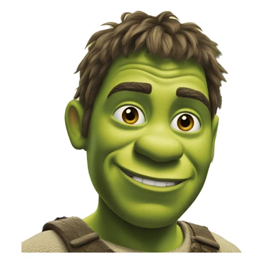 Shrek in the woods sticker