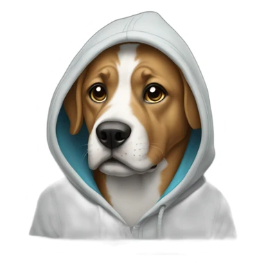 Dog with hoodies sticker