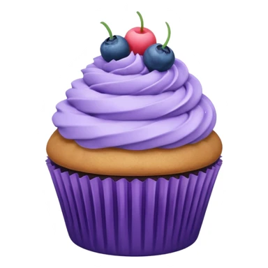 cupcake with lavender & blueberry on top sticker