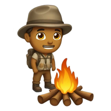 campfire man sticker