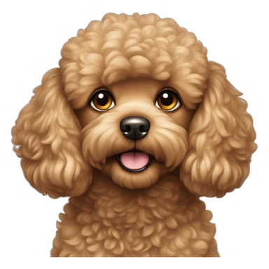 toy poodle face mad sticker