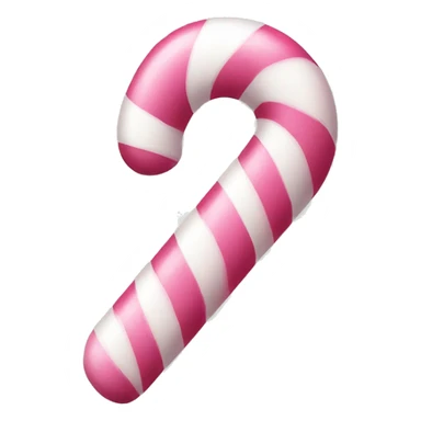 A pink and white candy cane sticker