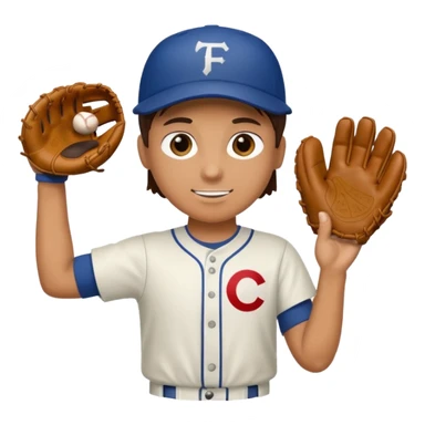 Person abruptly catching a ball sticker