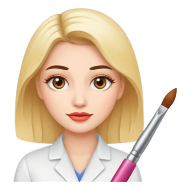 「a beauty artist with creamy background」 sticker