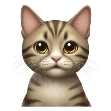Cute cat with one eye close and it look like it was playing  sticker