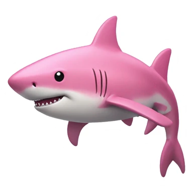 pink shark with big butt sticker