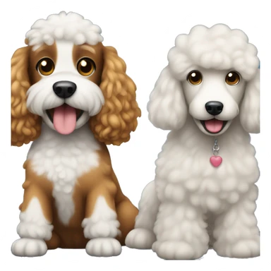 The dog is cute and the poodle is beautiful sticker