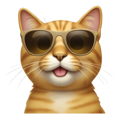 Cat with sunglasses sticker