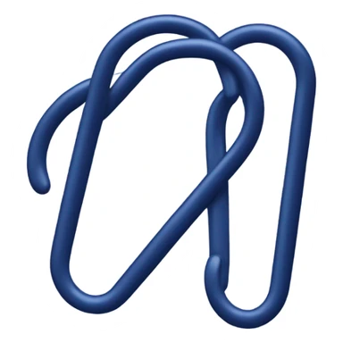 Navy blue paper clip sticker