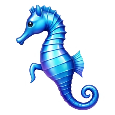 blue seahorse sticker