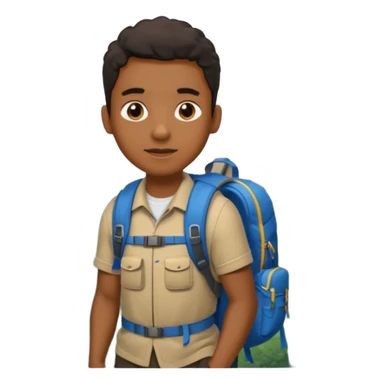 backpacked mountain black people sticker