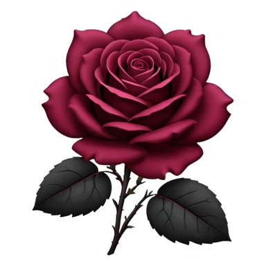 black rose, without green leaves, just flower sticker